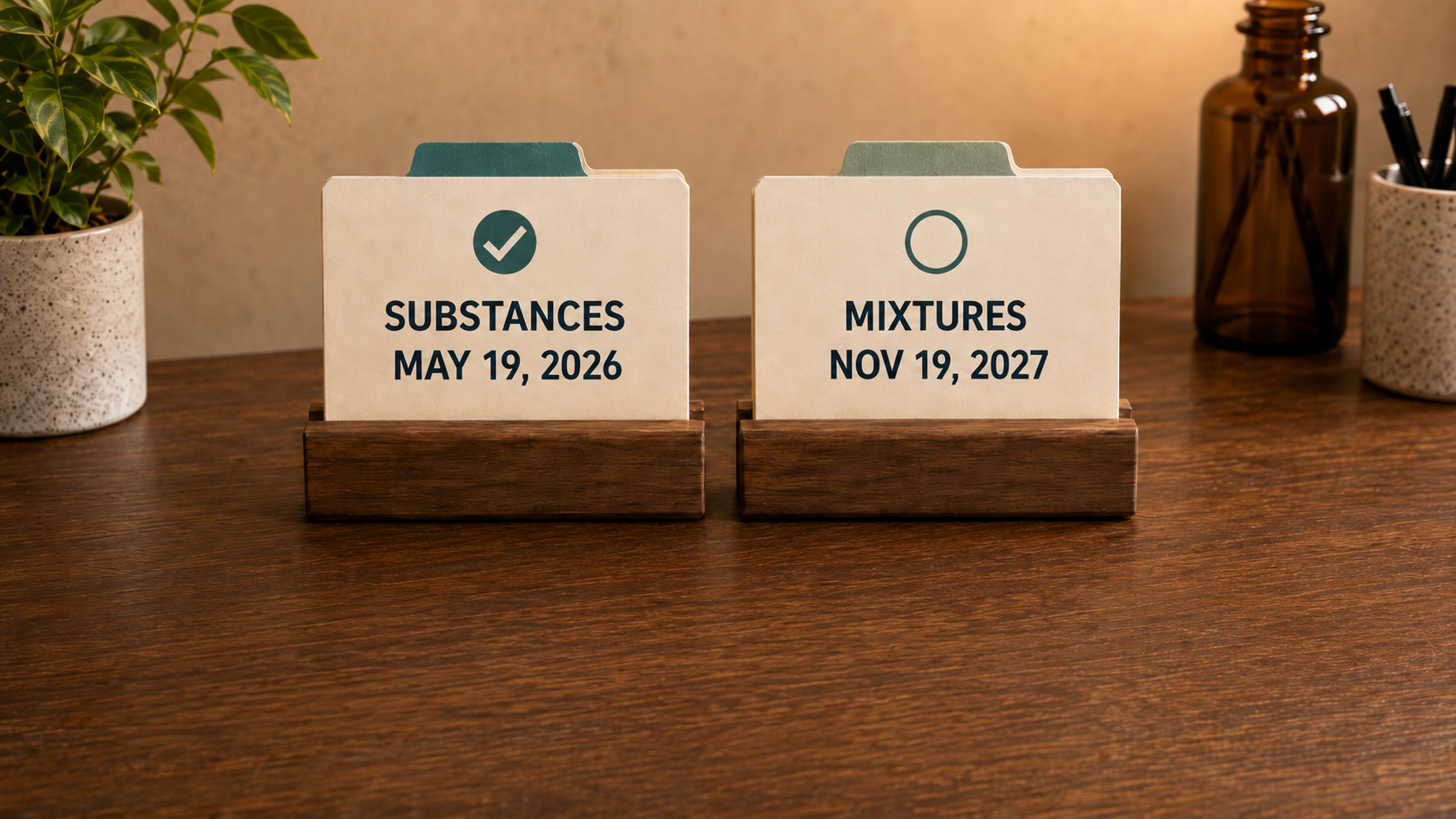 HazCom transition timeline with substance and mixture compliance gates for SDS and label decisions.